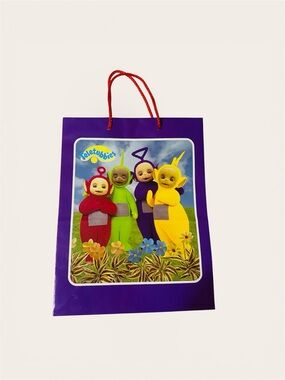 Vintage 1999 Teletubbies American Greetings Party Gift Bag Forget Me Not